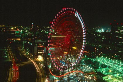 Yokohama at night, Cosmo World Ferris Wheel