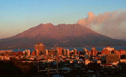 Sakurajima, from Kagoshima City