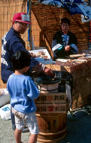 Vendors at festival, Odawara Castle