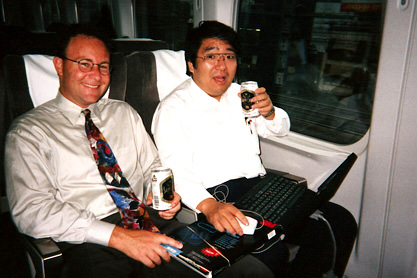 Mike and Renji, Tokyo-Osaka Shinkansen.
